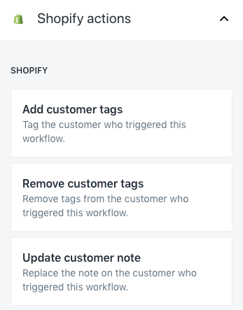 Shopify Flow customer and order actions