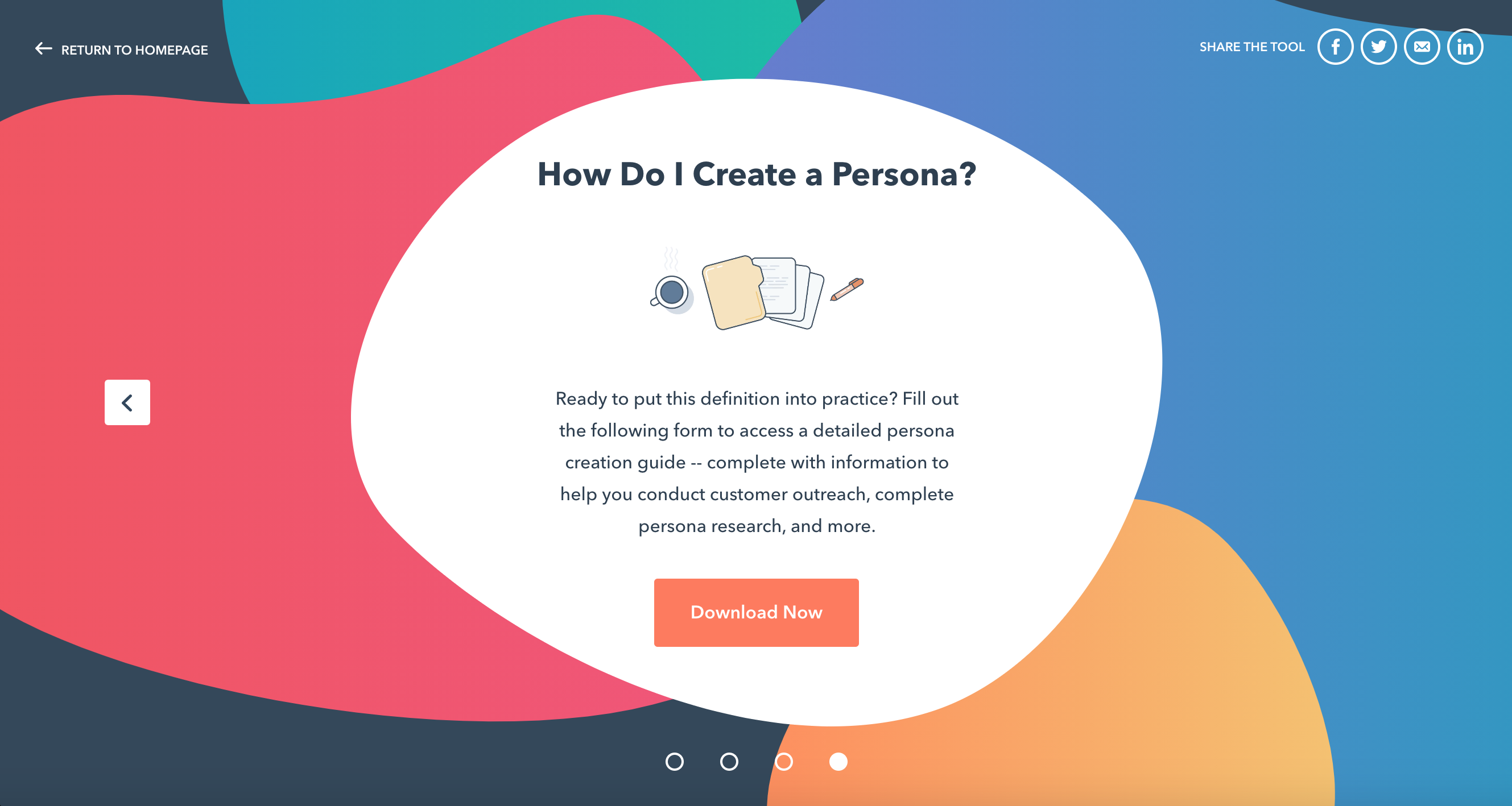 Landing page example from HubSpot