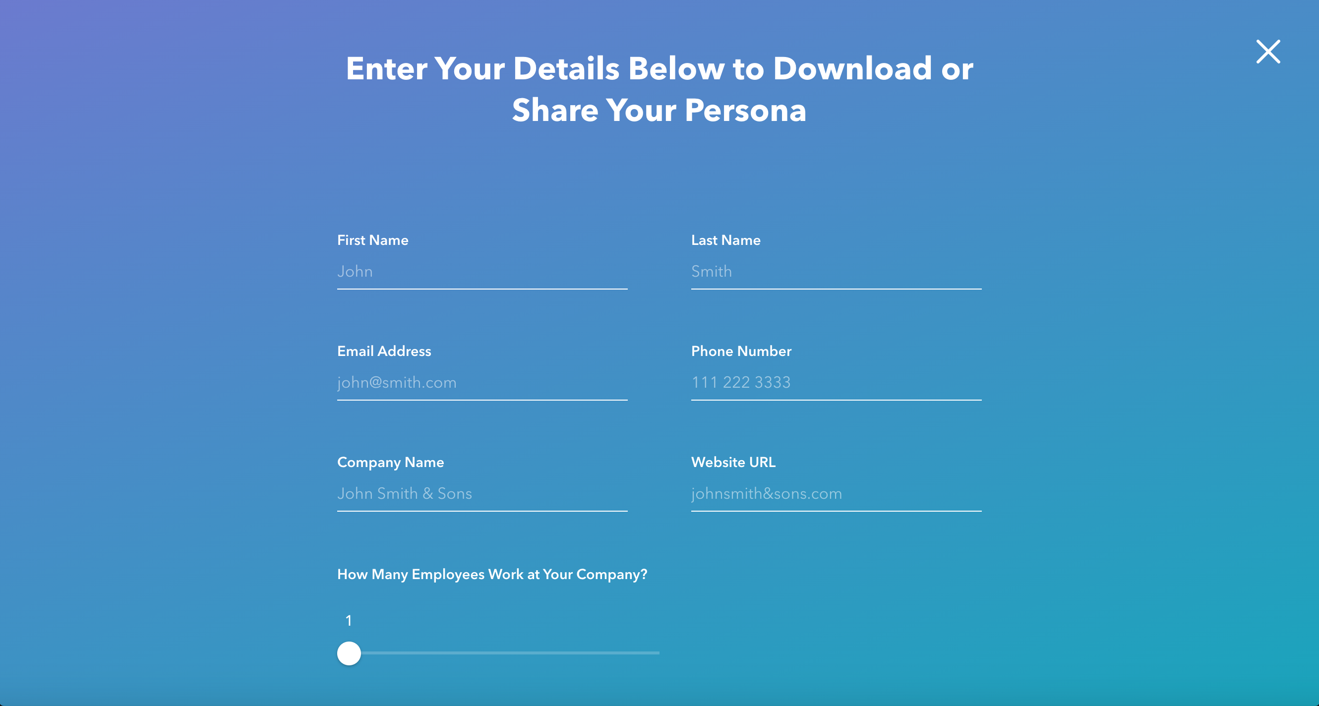 Landing page example from HubSpot