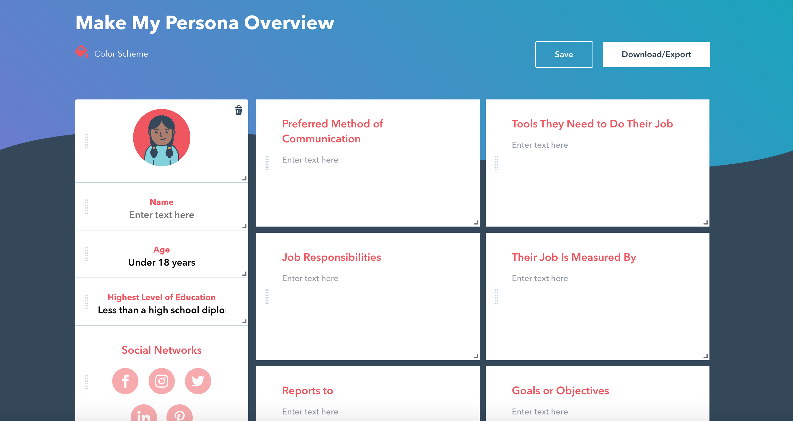 Landing page example from HubSpot