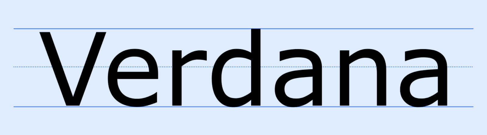 Verdana email design font