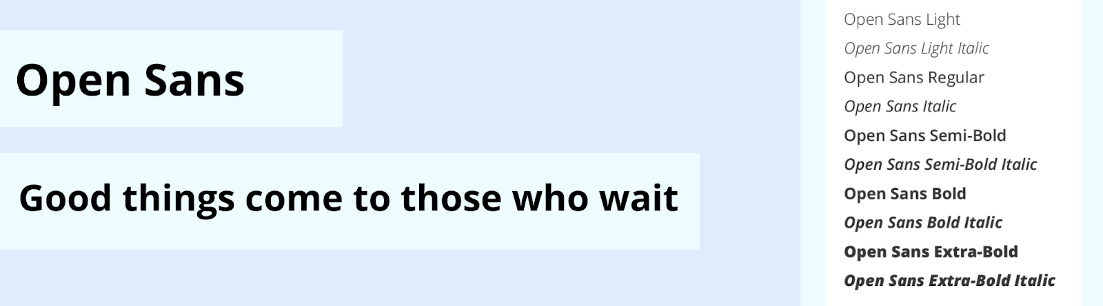 Open Sans email design font