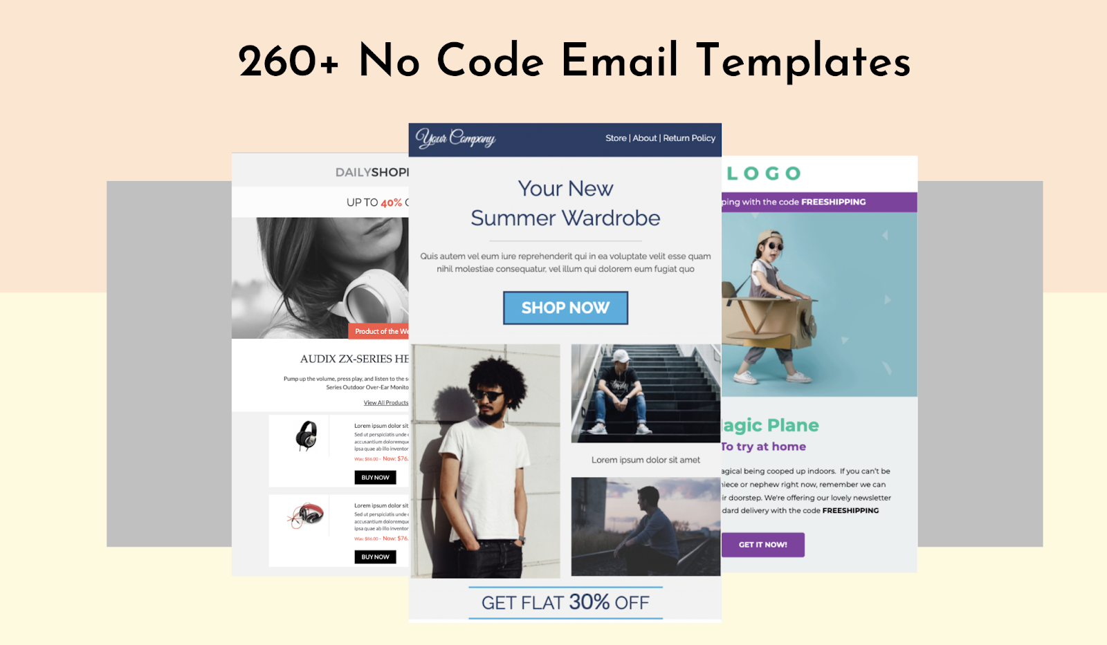 No code email templates library by Unlayer
