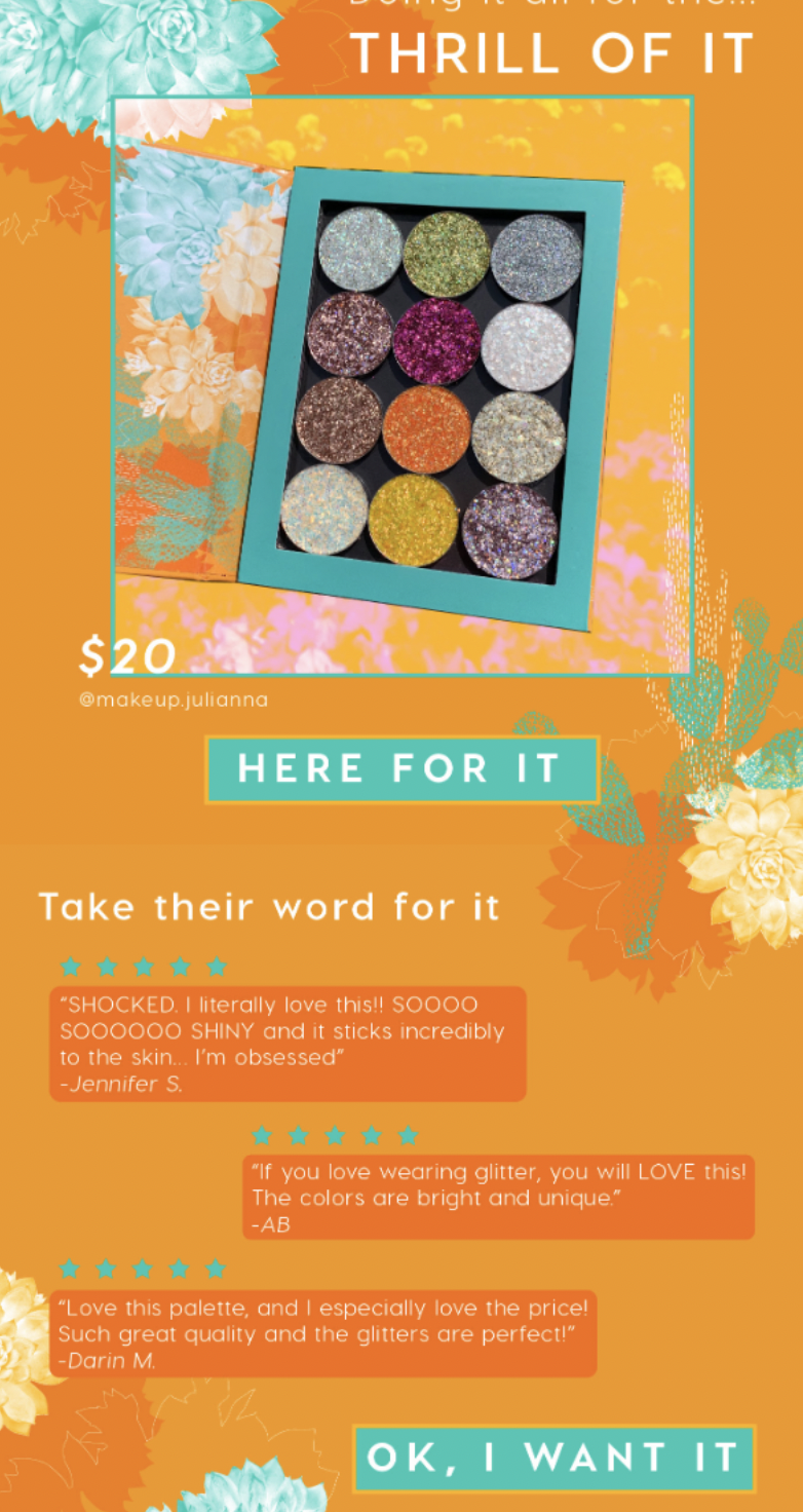 Email example of colourpop