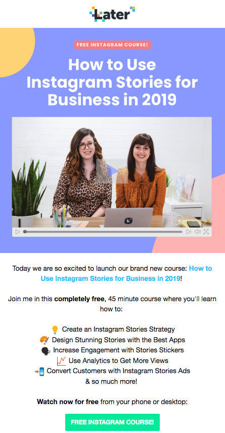Example of video in emails