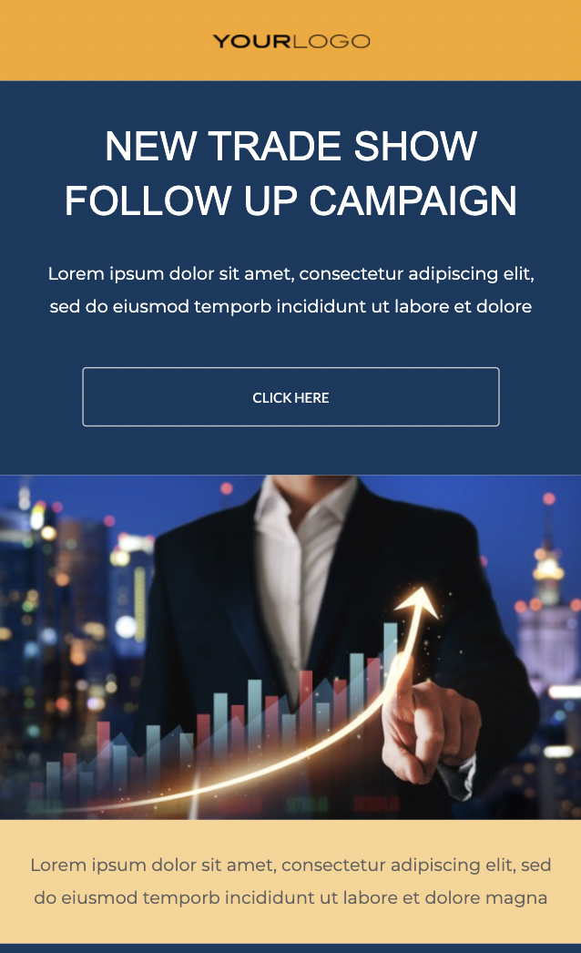 HTML follow up email template from Unlayer