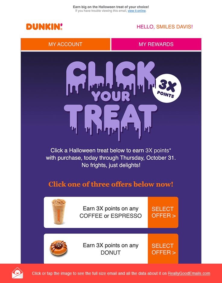 Example of best selected promotional email.