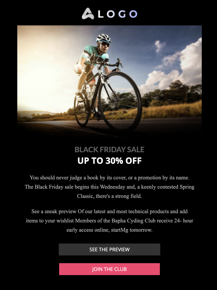 Black Friday email template