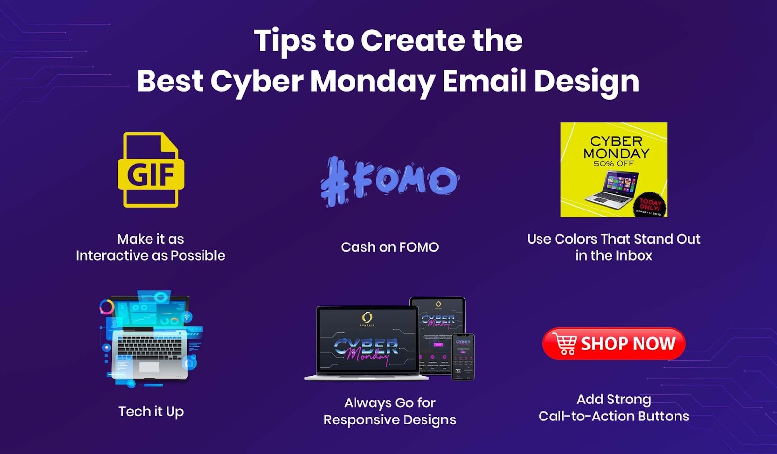 6 best practices of Cyber Monday email design