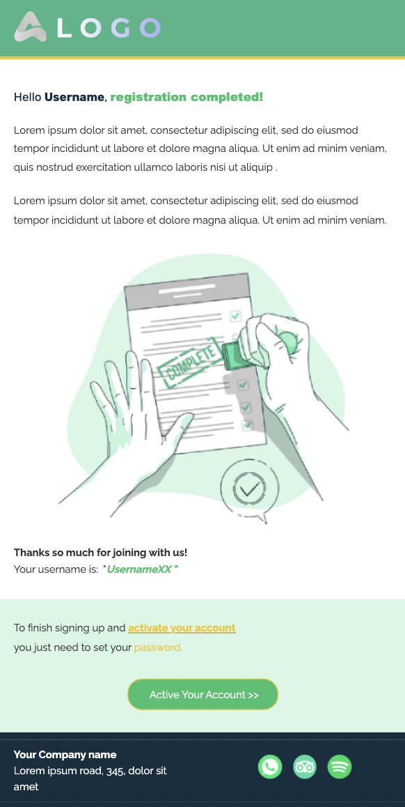 Free activation email templates from Unlayer
