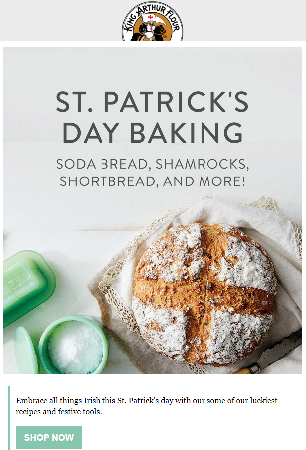 Best St. Patrick’s Day email example