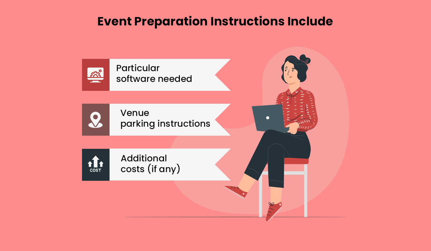 3 event preparation instructions you must include