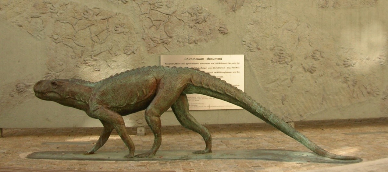 mockup of dinosaur