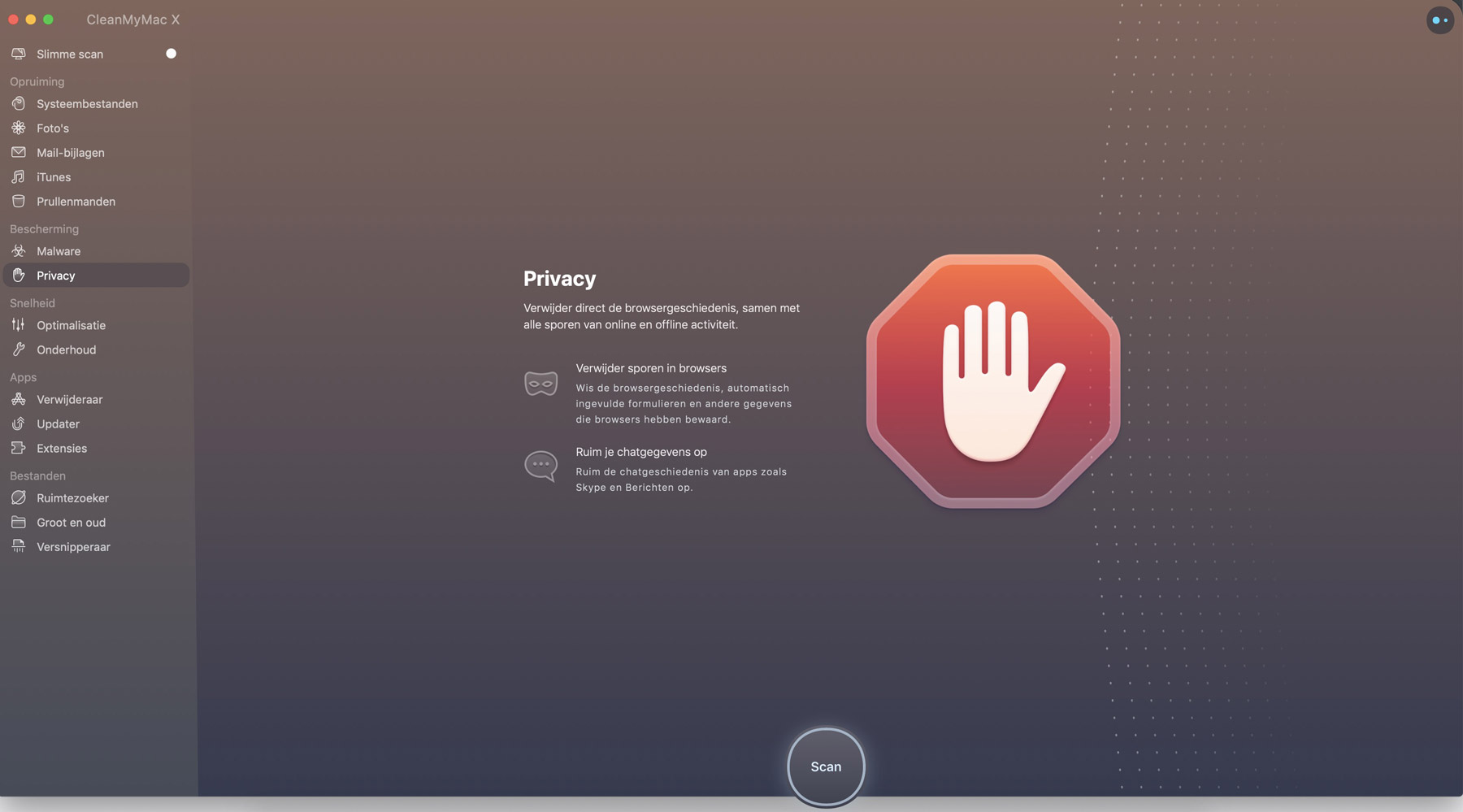 CleanMyMac Privacy Scan