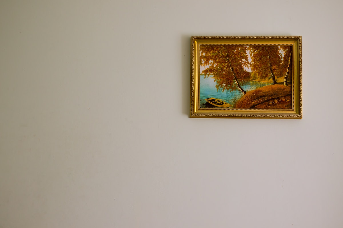 Art portrait on wall