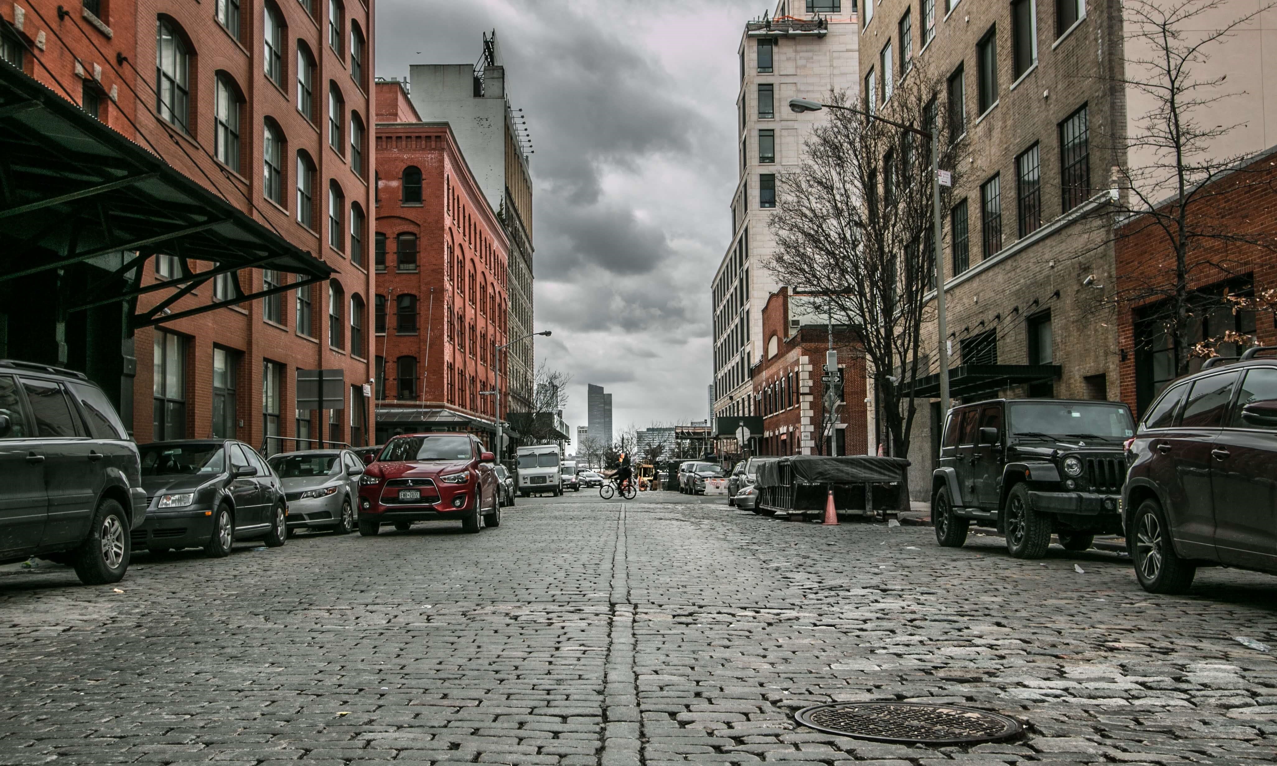 Cobblestone road in Tribeca