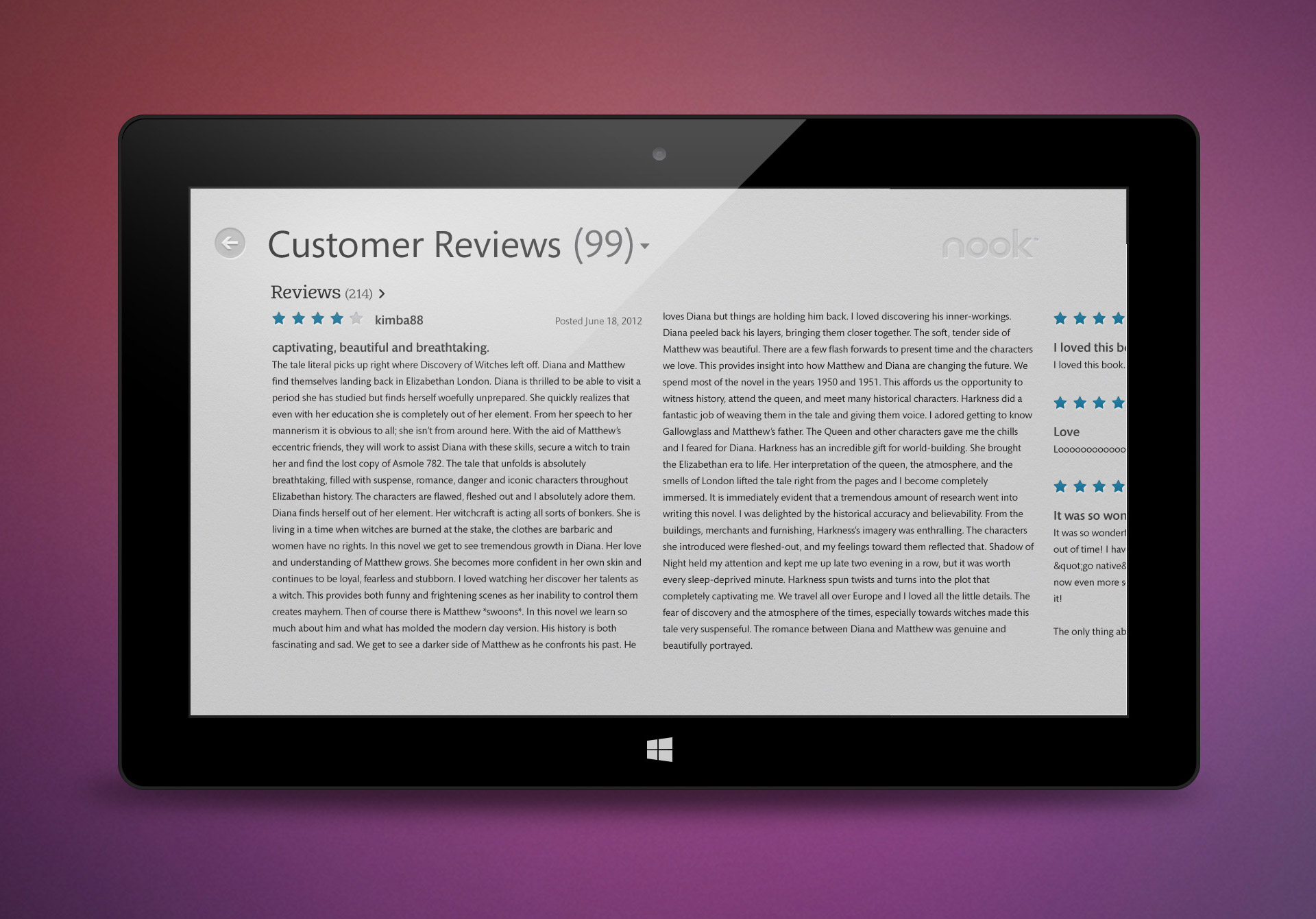Nook Customer Reviews