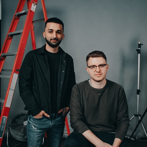 Two men posing