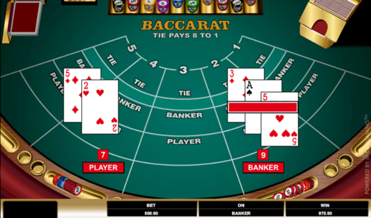 luật chơi baccarat online