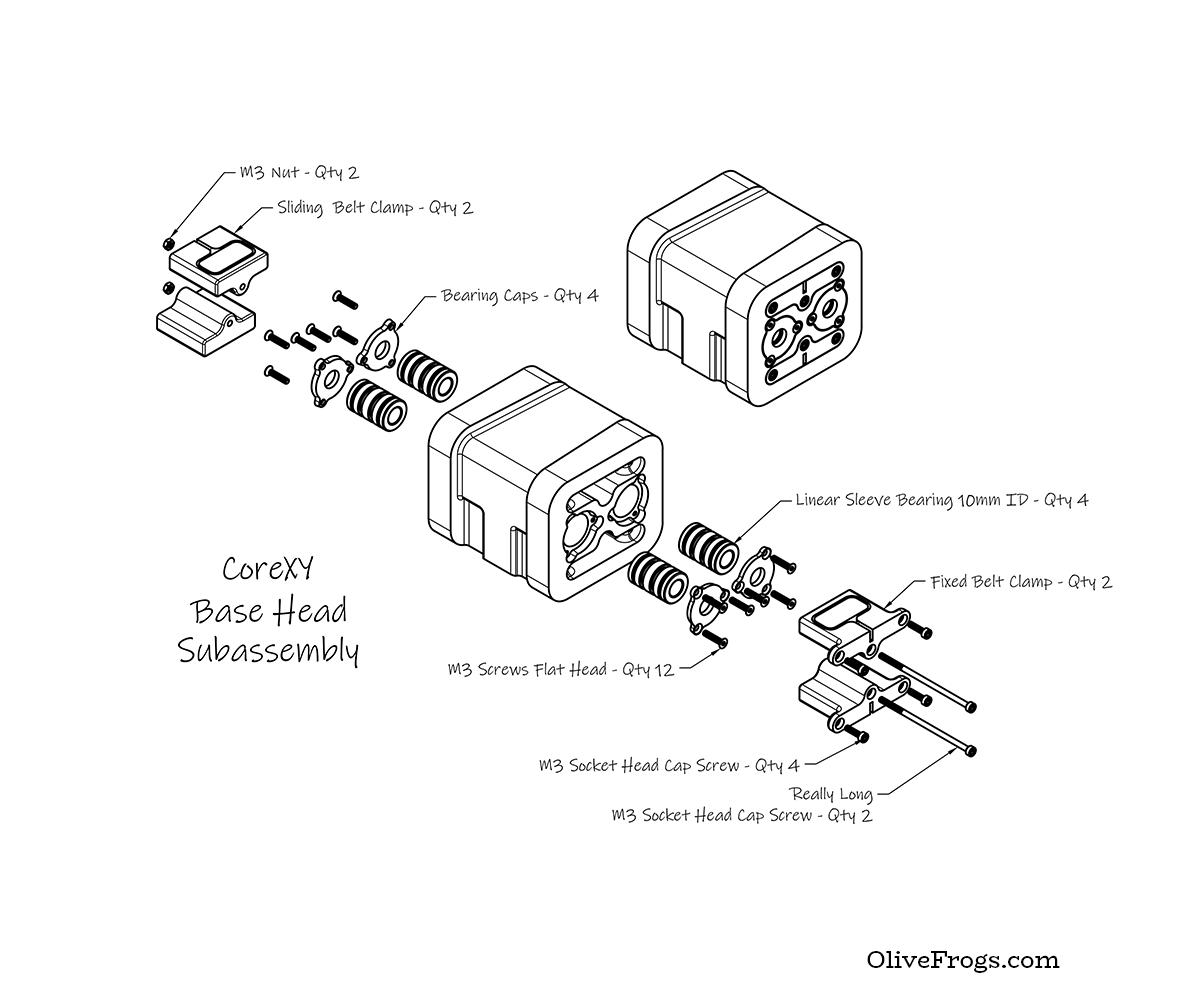 CoreXY Base Head Isometric CAD