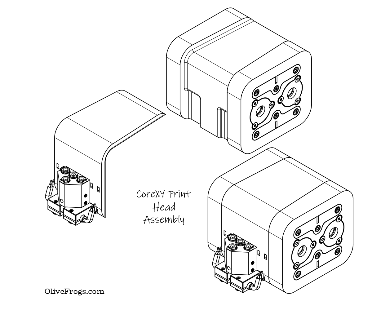 CoreXY Print Head Iso Assembly