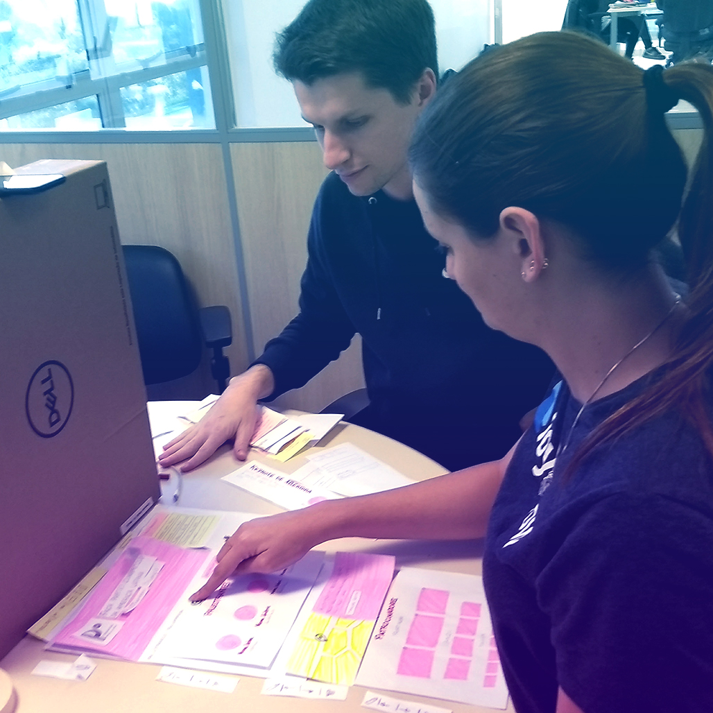 Testing the paper prototype