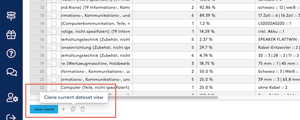 Verbesserungen bei Datenansichten