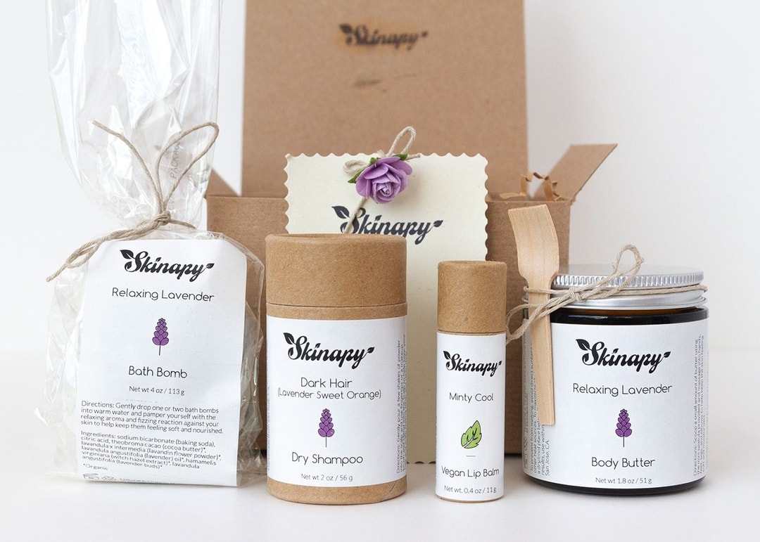 Skinapy Natural & Organic Essential Body Bath Gift Set (4 Items)