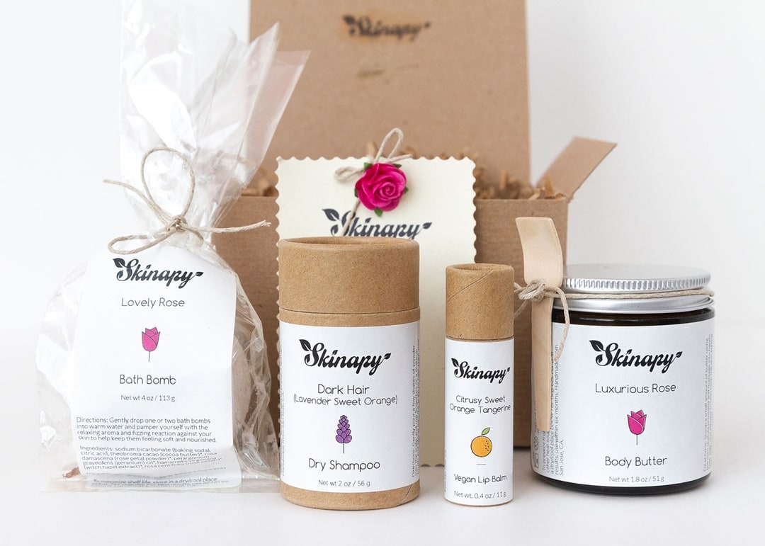 Skinapy Natural & Organic Essential Body Bath Gift Set (4 Items)