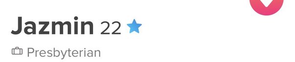 What is Blue Star Icon next to Name Tinder