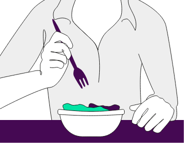 Disfruta de la comida saludable