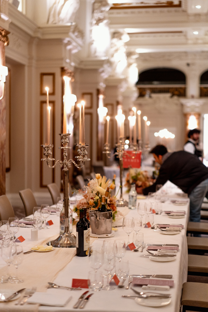 Candelabras And Flowers
