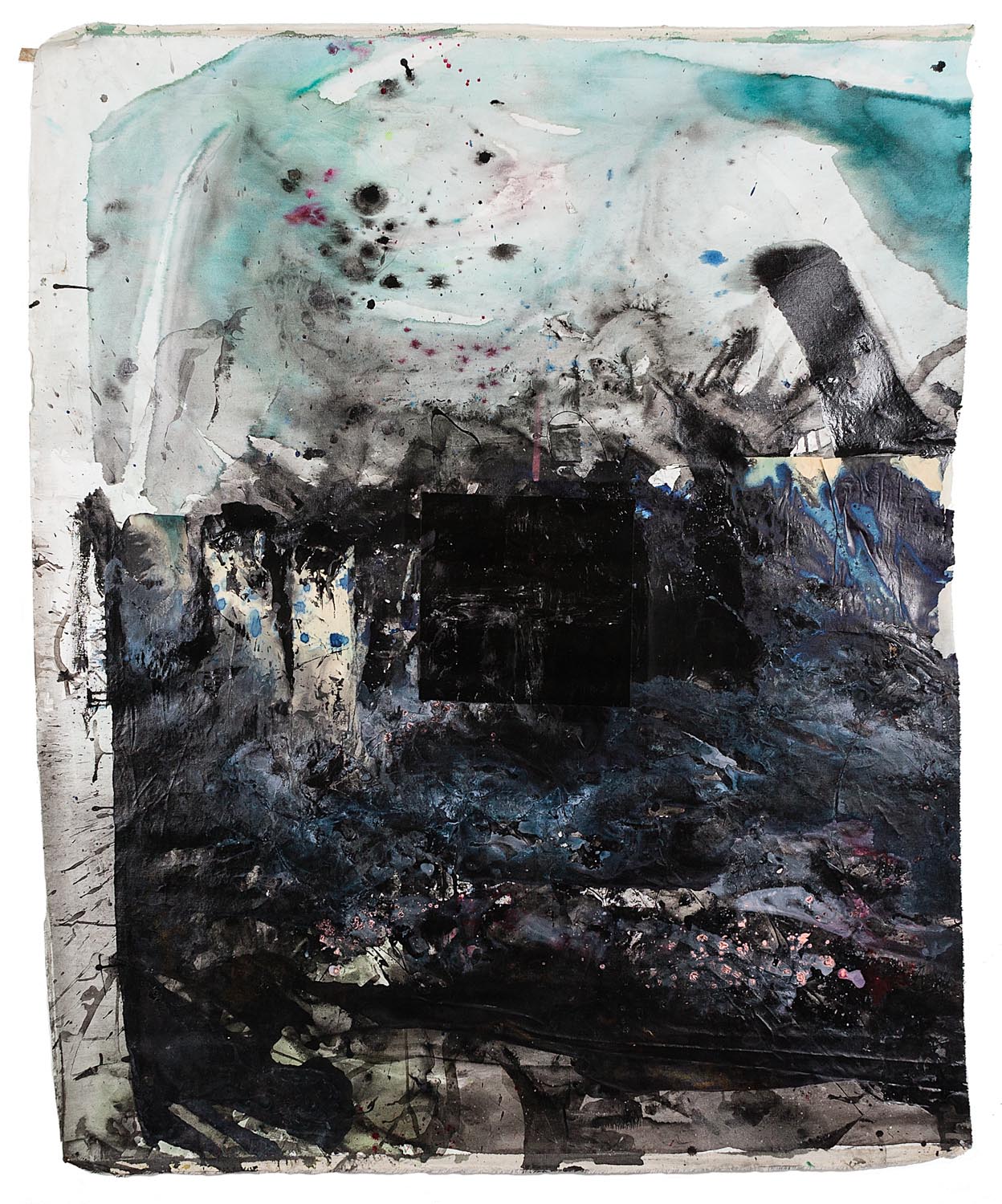 Black Square with Blue
