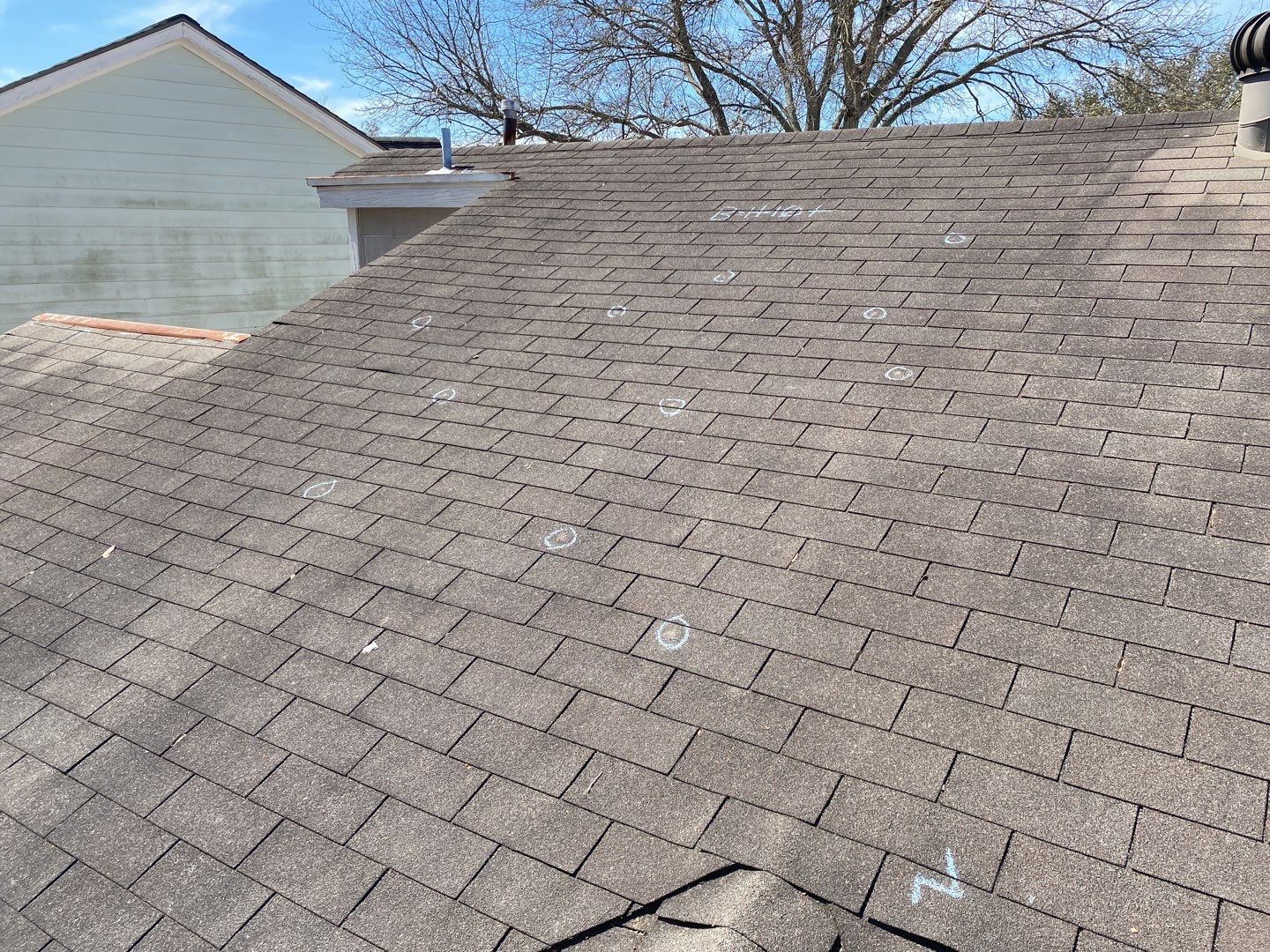 regular storm roof damage