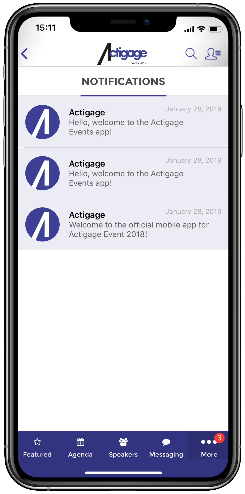 Mobile Event App Features Actigage