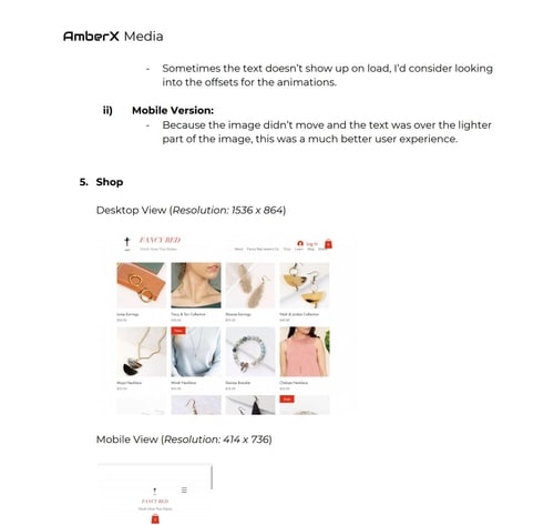 Fancy Red Site Audit first page