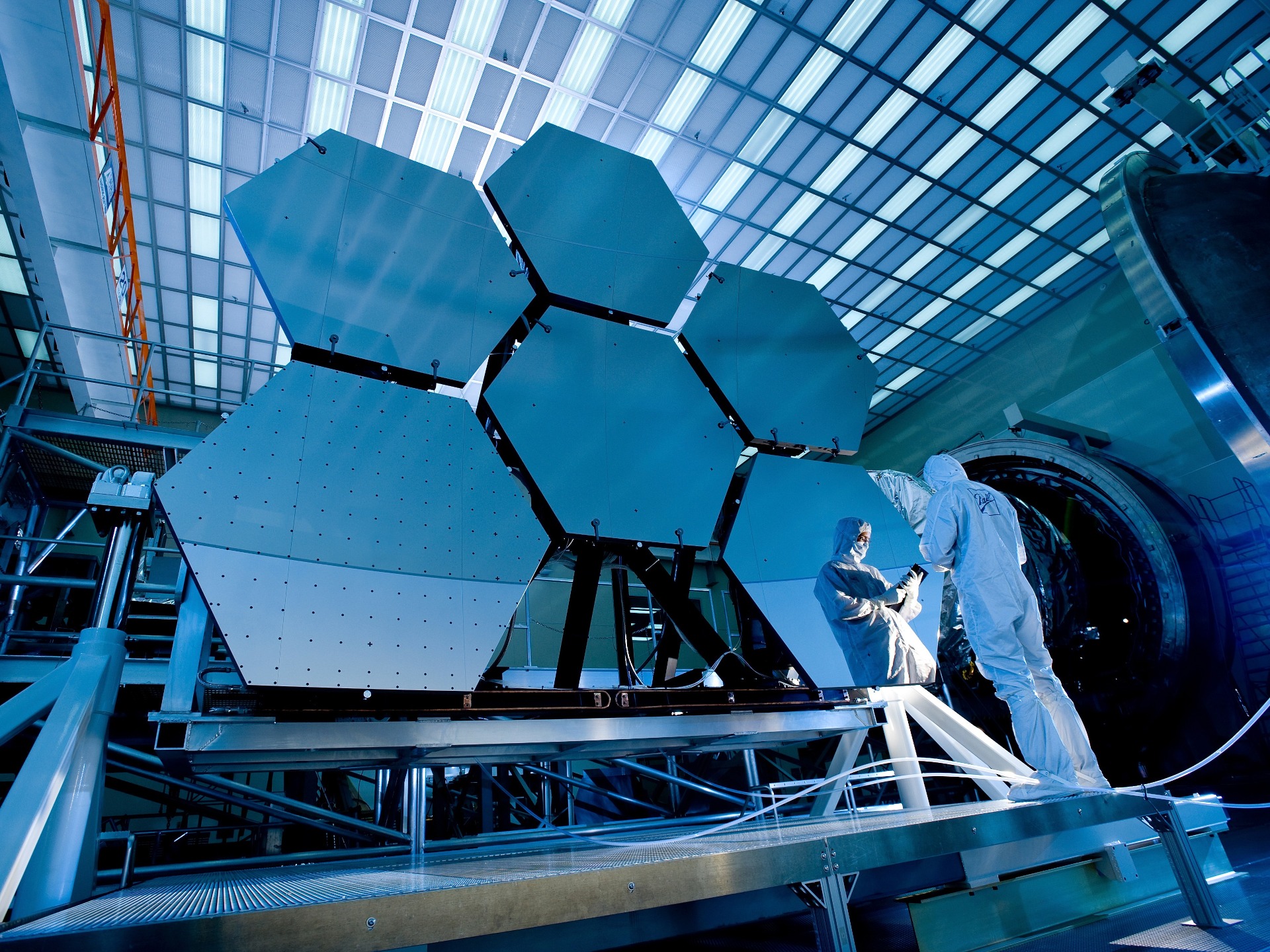 Scientist working on advanced solar panels