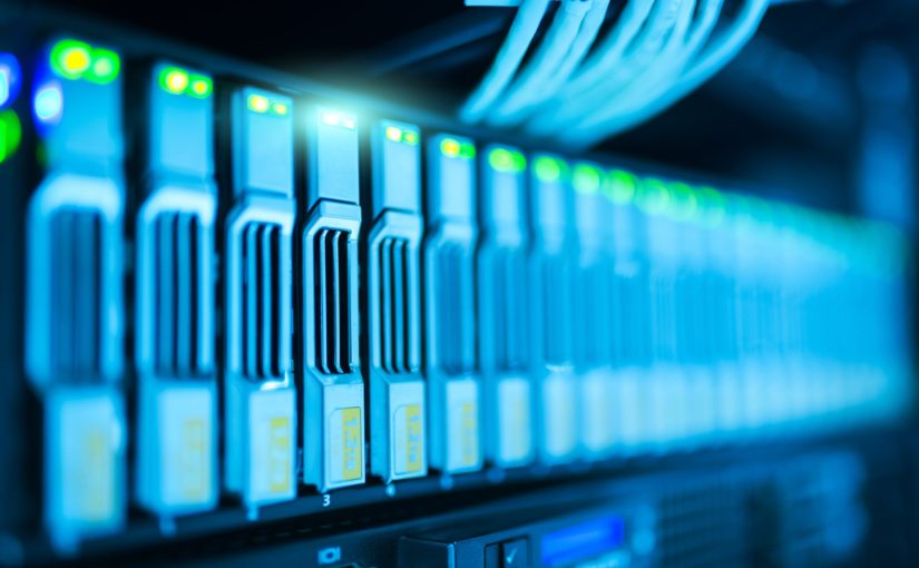 Servers running in a server room