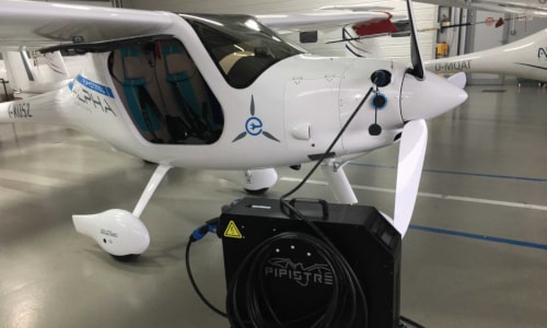 Alpha Electro electric aircraft with charging unit