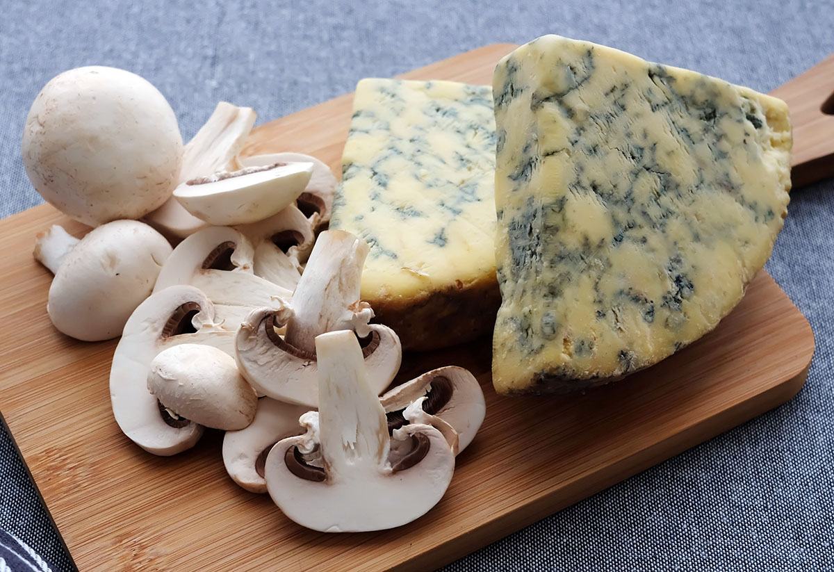 Mushroom and blue cheese