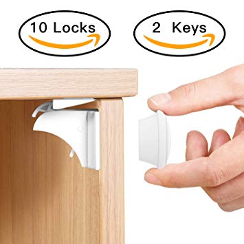Image result for magnetic child safety locks for cupboards