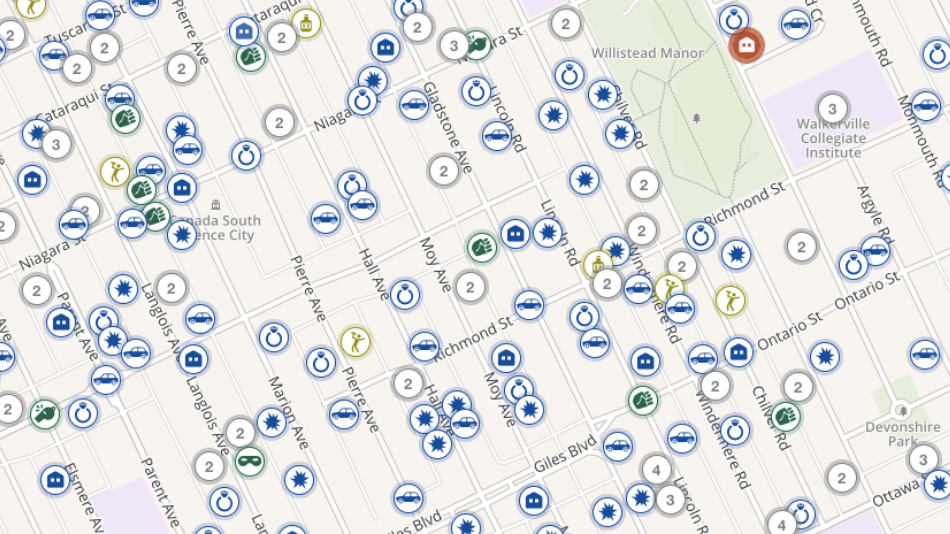 Windsor crime map