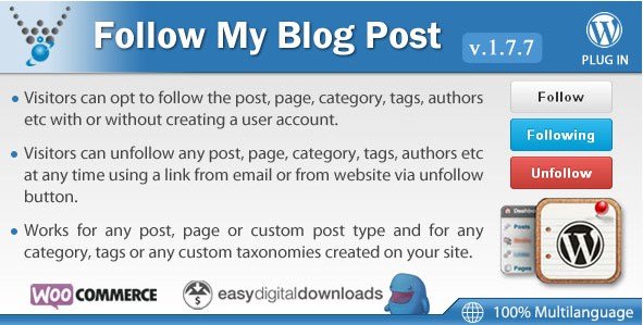 Follow My Blog Post – WordPress Plugin Follow My Blog Post – WordPress Plugin