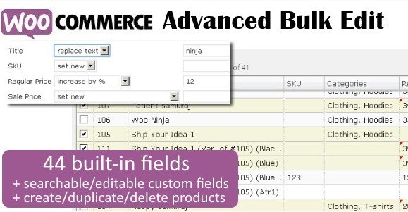 WooCommerce Advanced Bulk Edit WooCommerce Advanced Bulk Edit