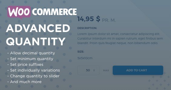 WooCommerce Advanced Quantity WooCommerce Advanced Quantity