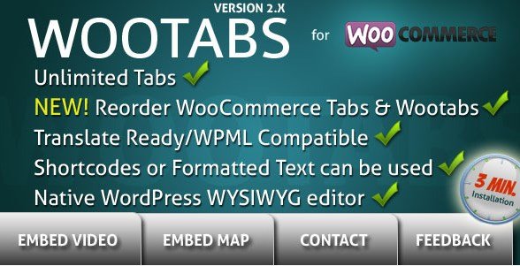 WooTabs – Add Extra Tabs To WooCommerce Product Page WooTabs – Add Extra Tabs To WooCommerce Product Page