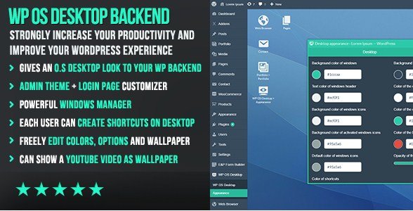 WP OS Desktop Backend WP OS Desktop Backend