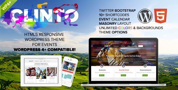 Clinto – HTML5 Responsive WordPress Theme for Events