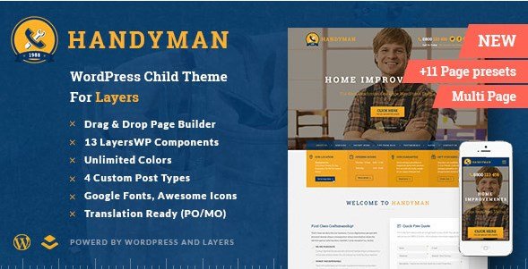 Handyman – Craftsman Business WordPress Theme