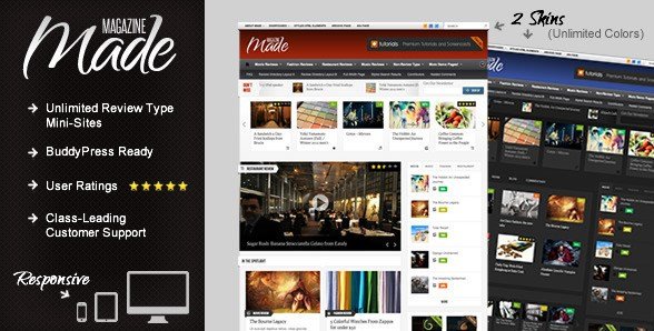 Made - Responsive Review Magazine Theme